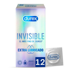 Preservativos Durex Invisible Extra Lubric 12 Uds.