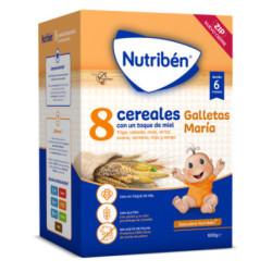 Nutriben 8 Cereales Toque Miel Y Galletas Maria 1 Envase 1000 G